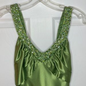 Green Sequins Cache dress